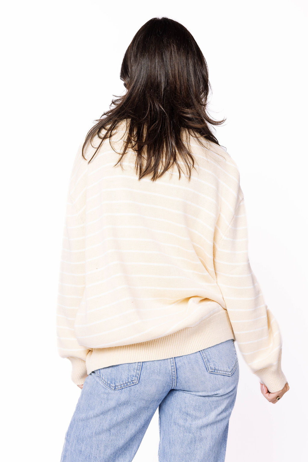 Licensed Sample -  Ole Miss Beige Stripe Vintage Team Sweater