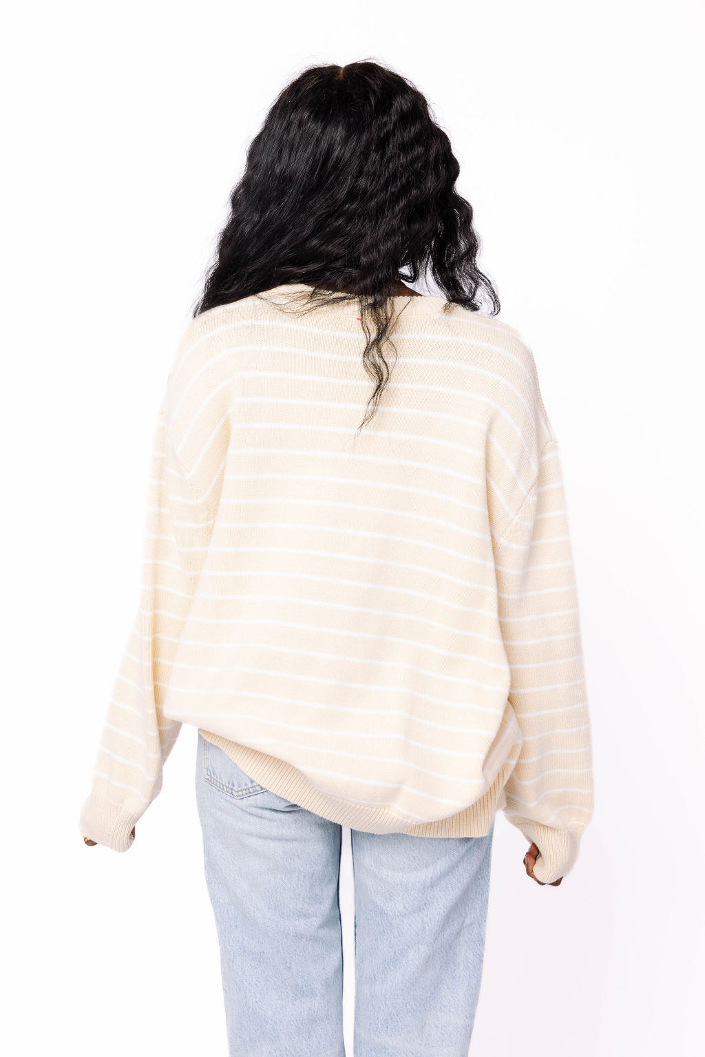Licensed Sample -  ULL Beige Stripe Vintage Team Sweater