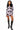 Sample Purple & Orange Plaid Rhinestone Black Back Cat Top/Short Set