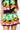 Sample Colorblock Halloween Icon Skirt