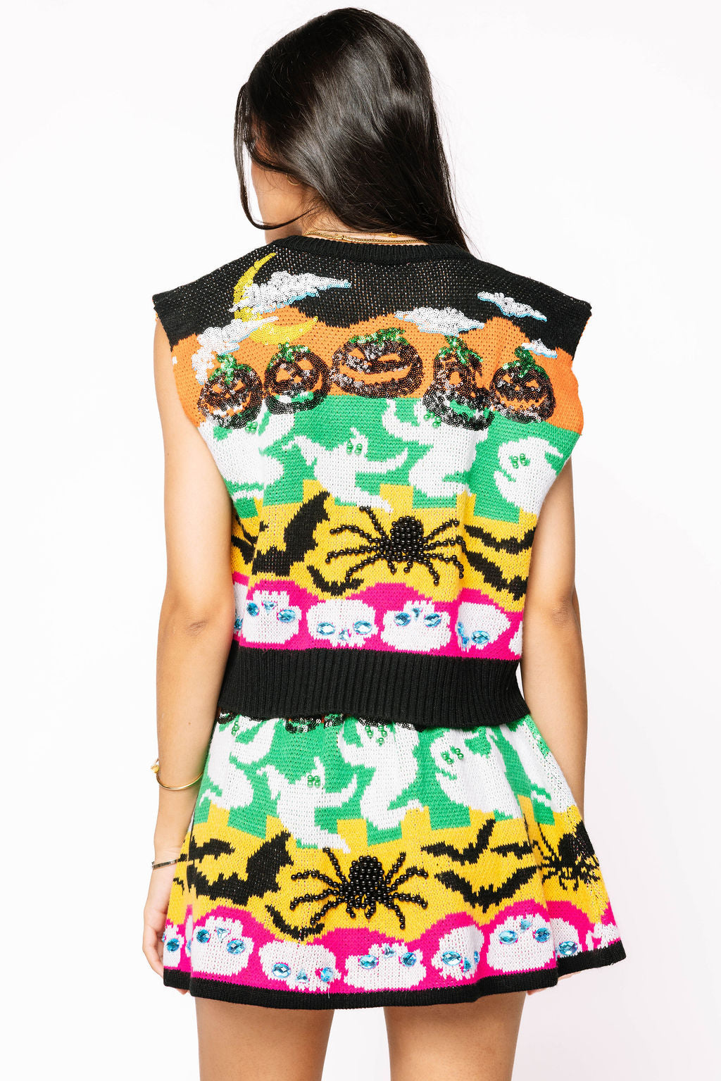 Sample Colorblock Halloween Icon Skirt