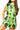 Bright Green & Black Halloween Icon Zip Up Romper