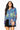 Denim Neon Skull & Crossbones Button Up Long Sleeve Tunic