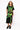 Black & Iridescent Green Skeleton Body Midi Tee Dress