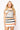 White, Black & Orange Stripe Skirt