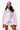 Lavender Tonal Skeleton Cotton Button Up Top