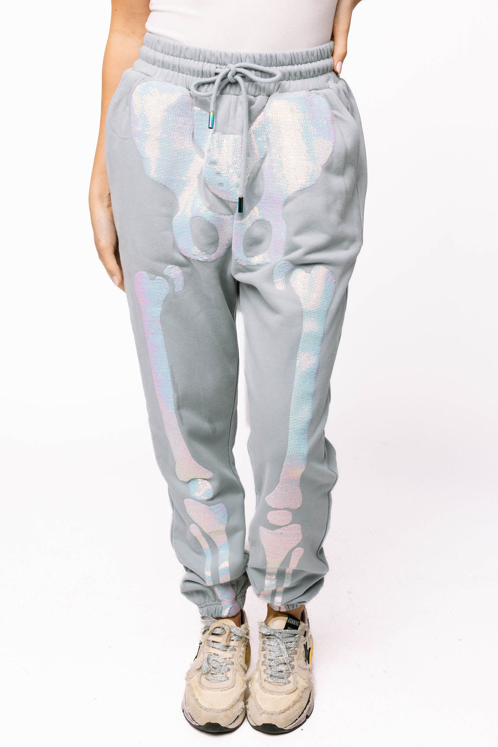 Sample Dusty Blue Tonal Skeleton Jogger