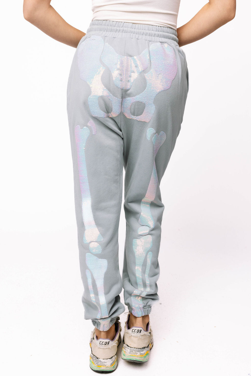 Sample Dusty Blue Tonal Skeleton Jogger