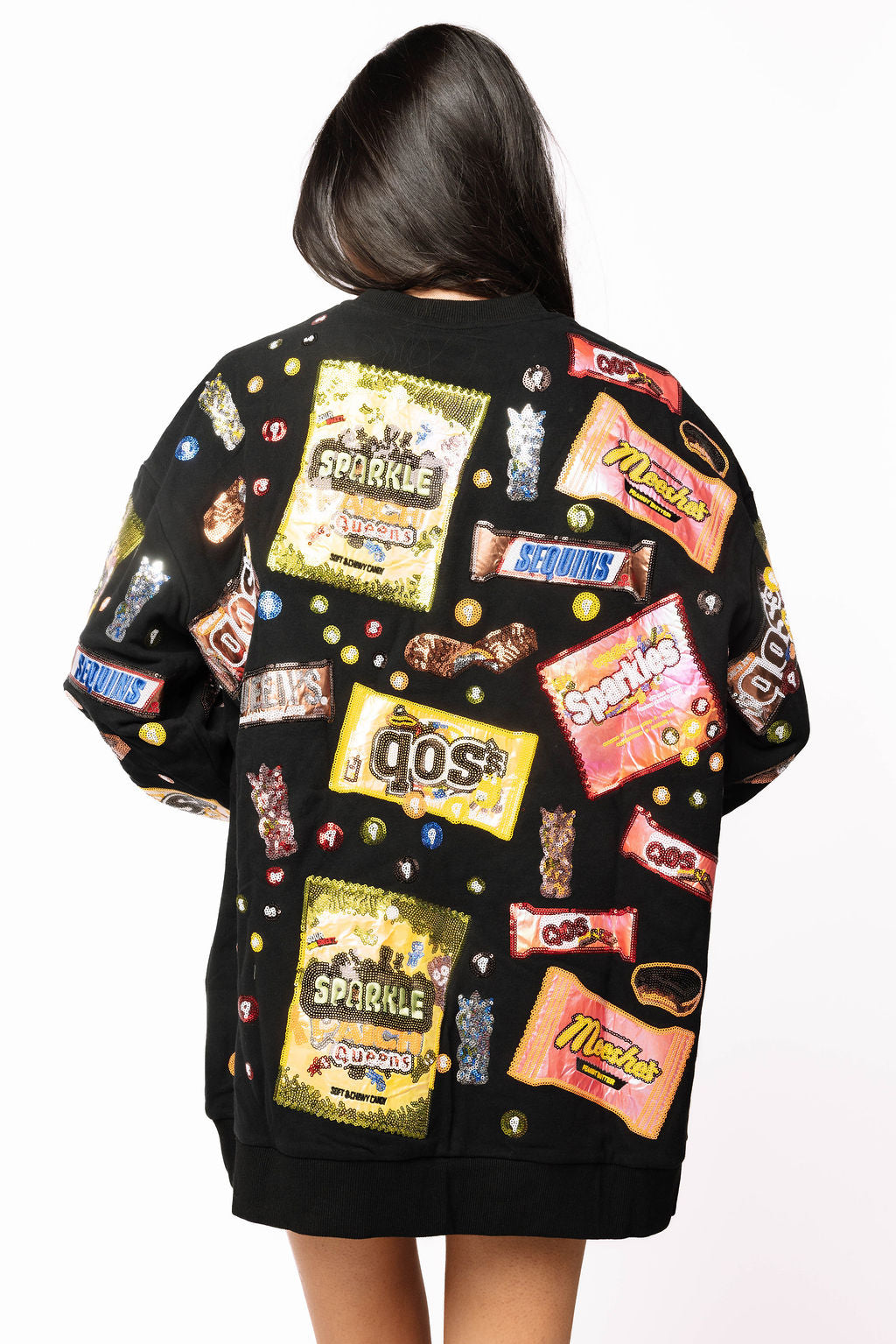 Sample Black Queen of Candy Sweatshirt Dress