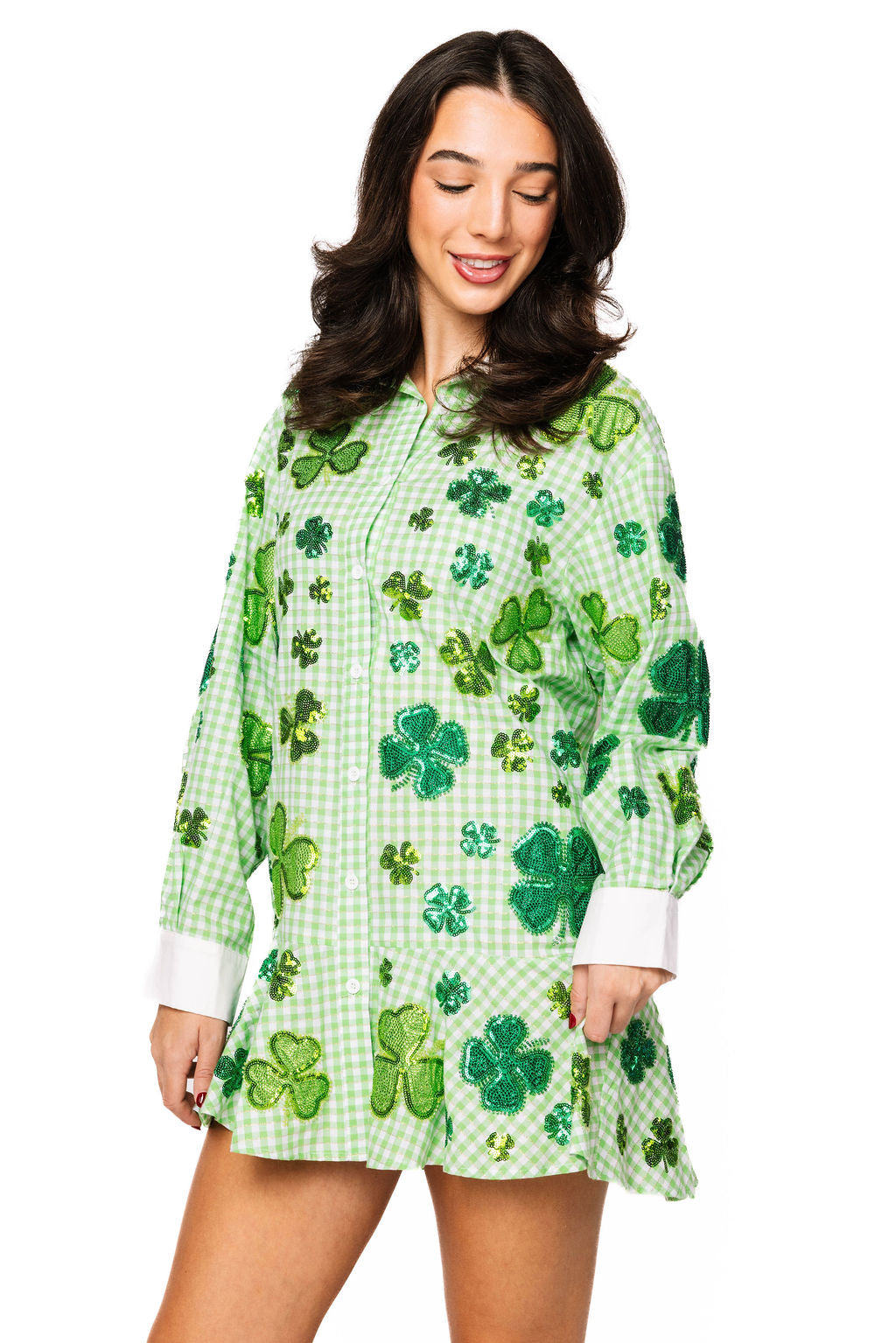green plaid dress with white collar TBBC Girls' Mary Dal Dress