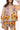 Colorblocked Striped Butterfly & Sunflower Button Up Top