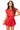 Red Rhinestone Zip Up Romper