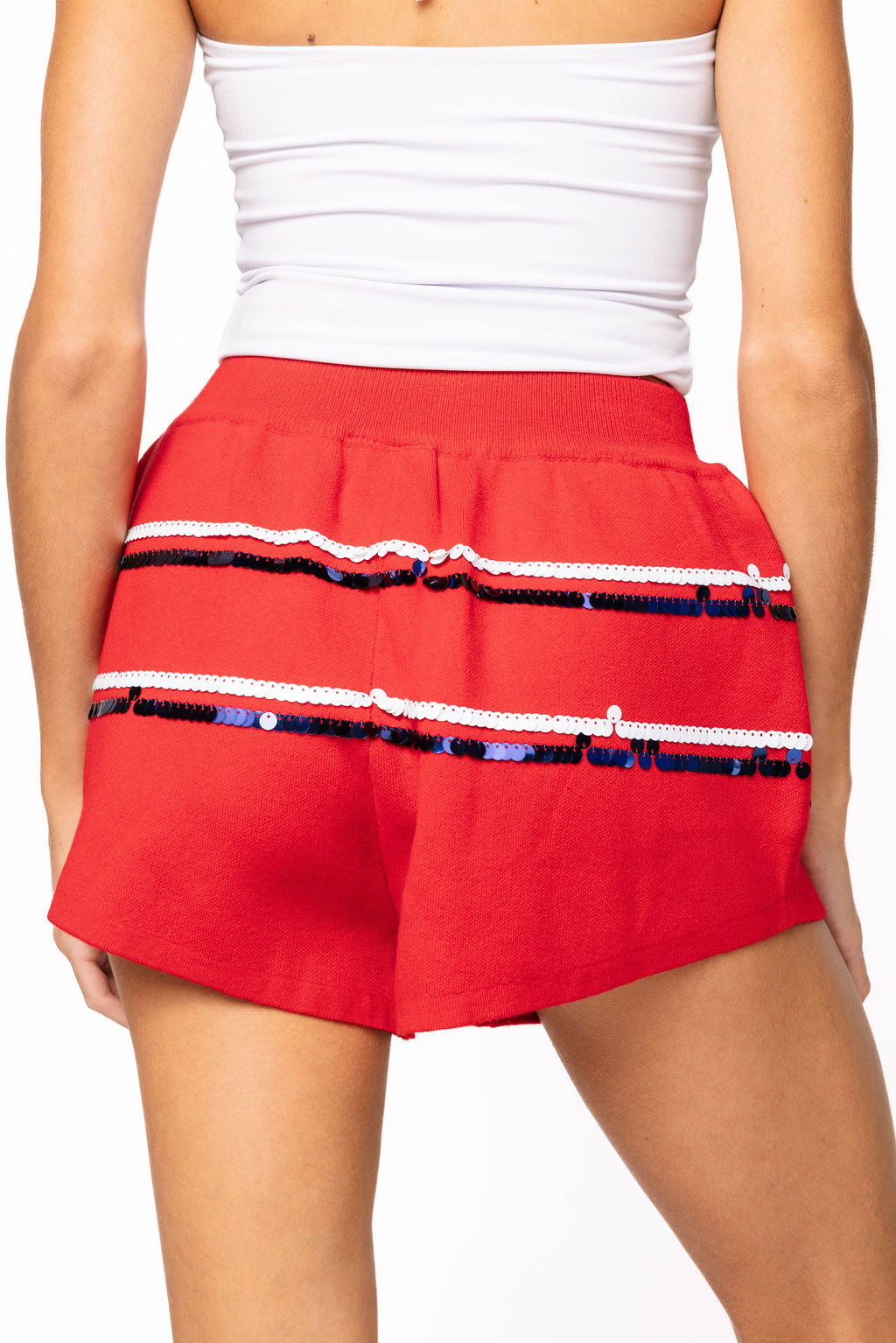 Sample - Red, White & Royal Skinny Stripe Shorts