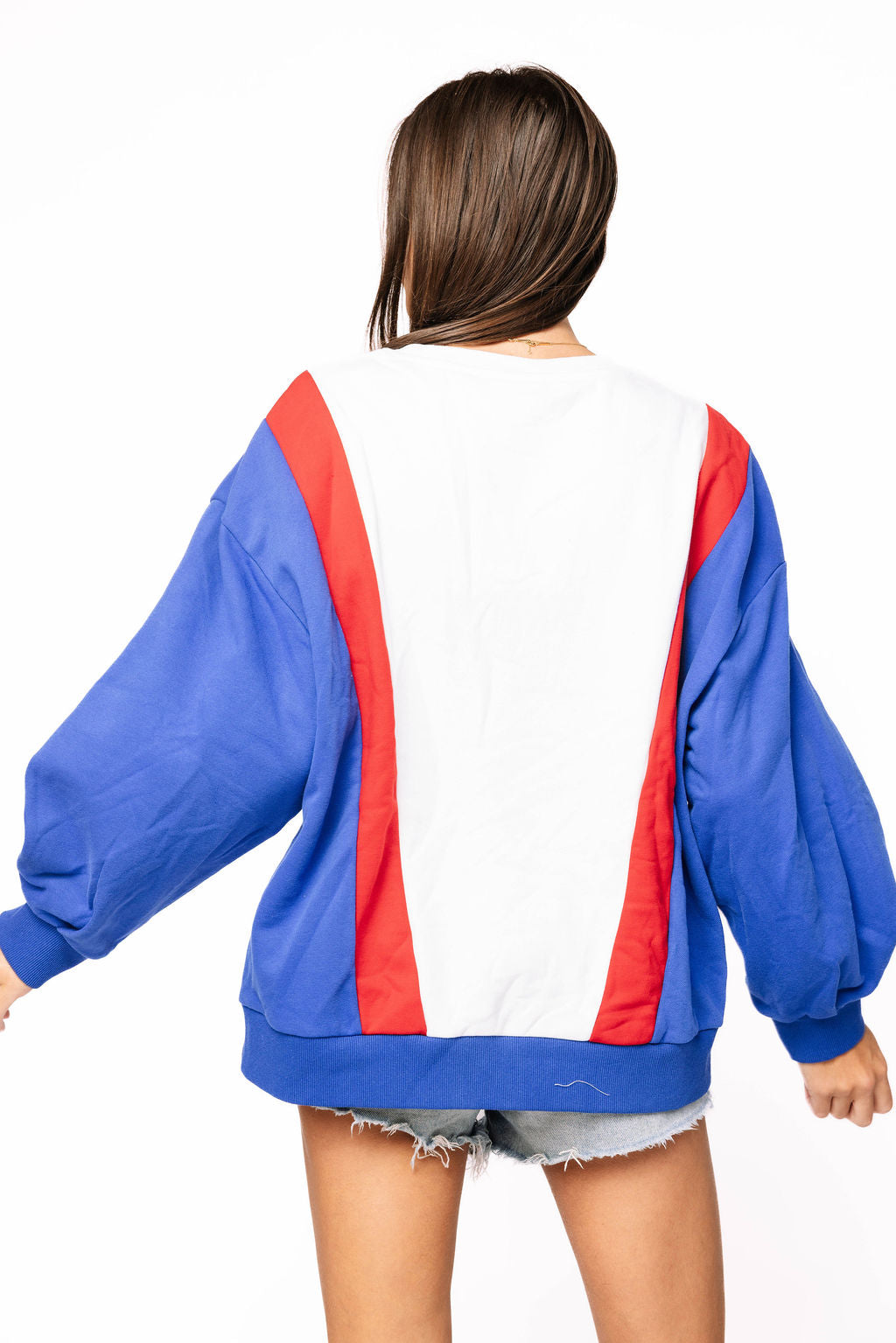 Licensed Sample - LA Tech Football Player With Flag Sweatshirt