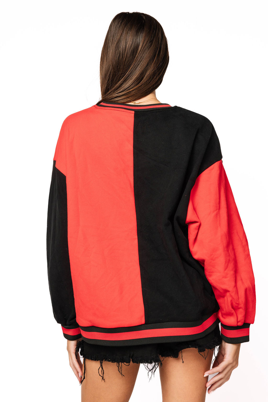 Licensed Sample - SMU Black Colorblock Sweatshirt