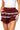 Sample - Maroon, White & Grey Skinny Stripe Shorts