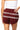 Sample - Maroon, White & Grey Skinny Stripe Shorts