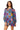 Denim & Multi Plaid Checkered Bubble Sleeve Dress