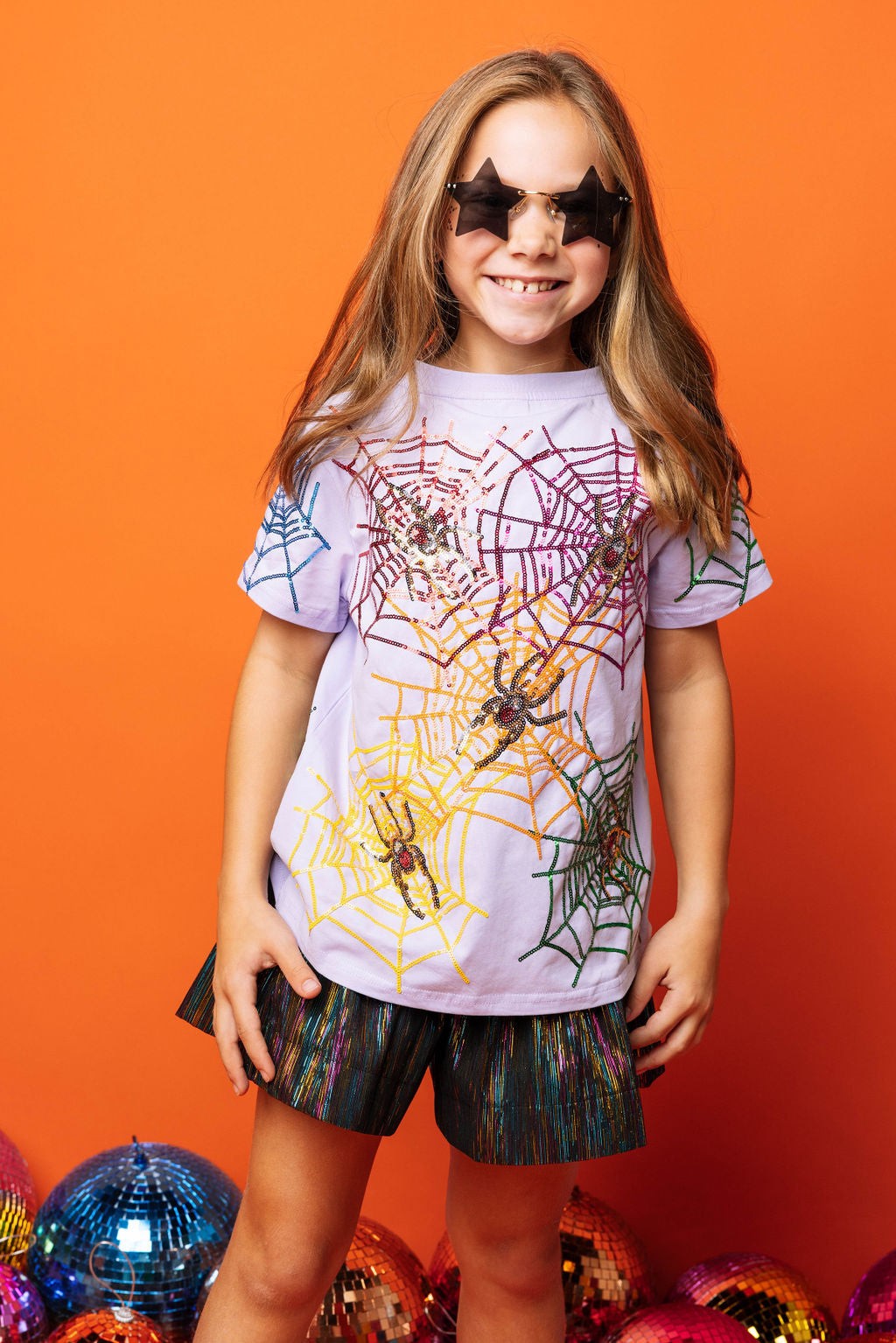 Kids Lavender Spider Tee