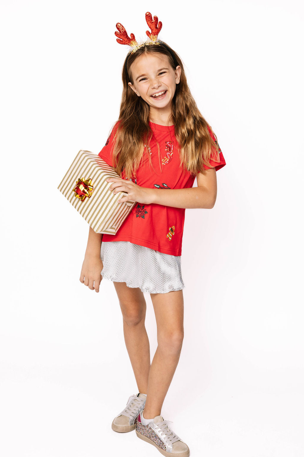 Kids Red Small Christmas Icon Tee