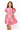Kids Pink Multi Bow Poof Sleeve Dress