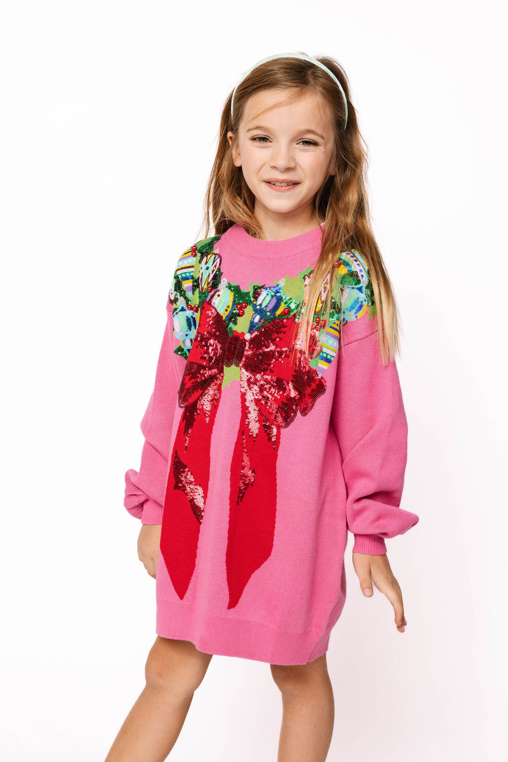 pink christmas sweater dress Espresso Martini Sweater Dress in Pink