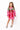 Kids Bright Pink Multi Wreath Around Neck Sweater Dress