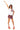 Kids Maroon & Silver Ribbed Skort