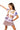 Kids Lavender & Gold Ribbed Skort