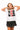 Kids Black & Silver Ribbed Skort