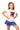Kids Royal & Gold Ribbed Skort