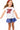 Kids Royal & Gold Ribbed Skort