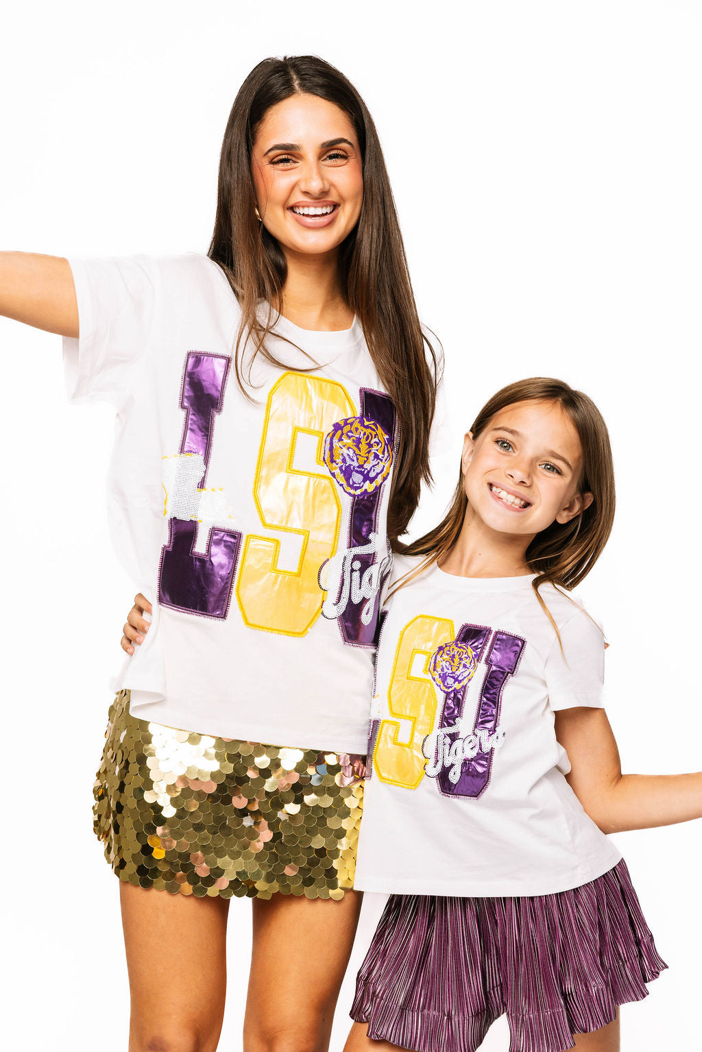 Licensed Kids LSU Metallic Word With Icons Tee
