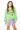 Kids Bright Green Mardi Gras Beads Sweatshirt