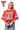 Licensed Texas Tech Oversized Gingham Jersey Tee