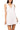 White Flower Trim V Neck Tank Dress