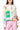 White Colorblock Trim Multi Tennis Icon Button Up Cardigan
