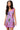 Purple Embroidered Trim Multi Stripe Chili Pepper Tank Dress
