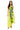 Sample Lime Green Grapevine One Shoulder Open Back Cotton Maxi Dress