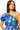 Sample Royal Blue One Shoulder Multi Parrot Top