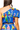 Sample Royal Blue One Shoulder Multi Parrot Top
