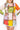 Multi Colorblock Knit Horse Bit Long Sleeve Dress