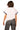 Sample White & Navy Pickleball Queen Card Trim Tee