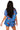 Sample Royal Blue Parrots Tie Front Gauze Top & Short Set