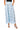 Sample Light Blue, Navy, & Silver Fish Bones Cotton Maxi Skirt