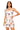 Sample White Multi Hummingbird Crop Cotton Tank & Short Set