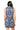 Sample Navy & White Striped Multi Vintage Tennis Racquets Frill Collar Tank Dress