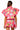 Sample Hot Pink Multi Shell Button Down Ruffle Top & Skort Set