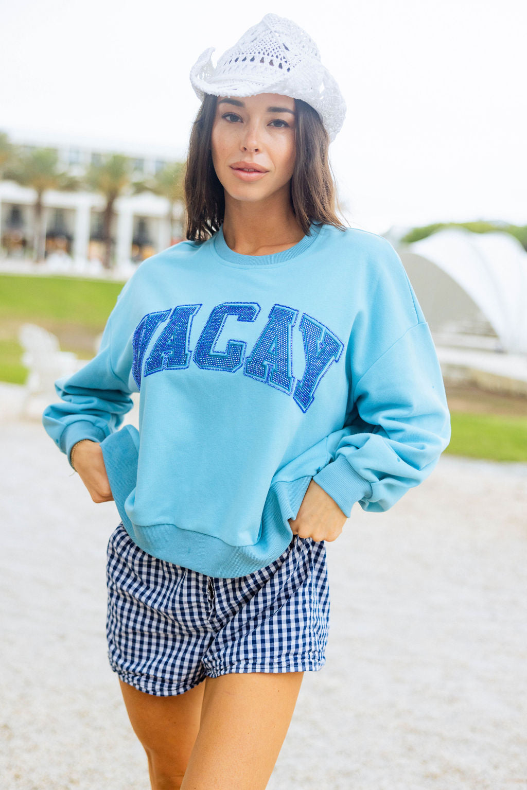Aqua & Royal 'Vacay' Sweatshirt