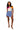 Multi Colorblock Polka Dot Wrap Collar Romper